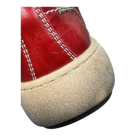 Josef Seibel Maren Women's 38 7.5-8 Bootie Leather Ankle Boot Red Warm Comfort - Picture 11 of 16